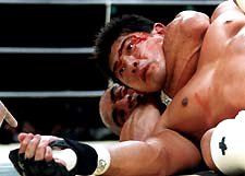 Funaki thought Rickson might kill him with this choke from Nikkan Sports